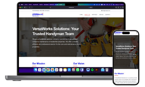 Landing Page VersaWorks Solutions LLC  devices